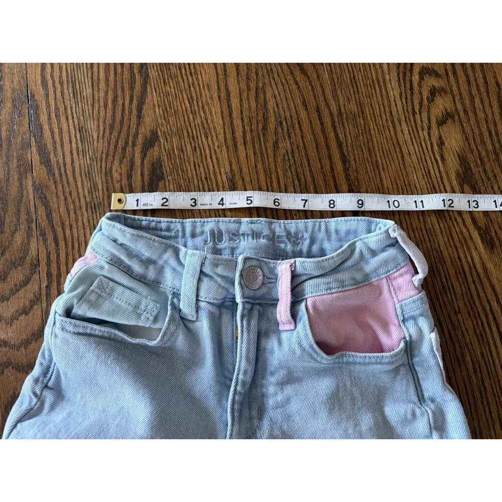 Justice Care Bears Jeans Girls Size 8 Light Wash 90s Cartoon Flare Leg Retro Y2K